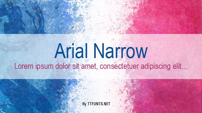 Arial Narrow example